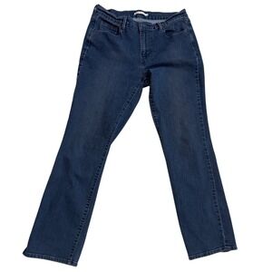 Levi Strauss 505 Straight Leg Dark Wash Denim Jeans Womens Size 12